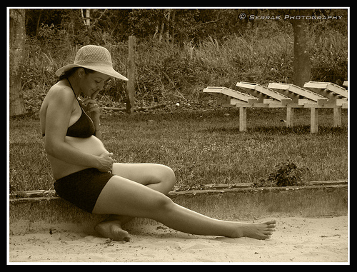 Pregnant on the Beach
