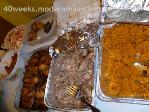 Puerto Rican Food Served at Baby Shower